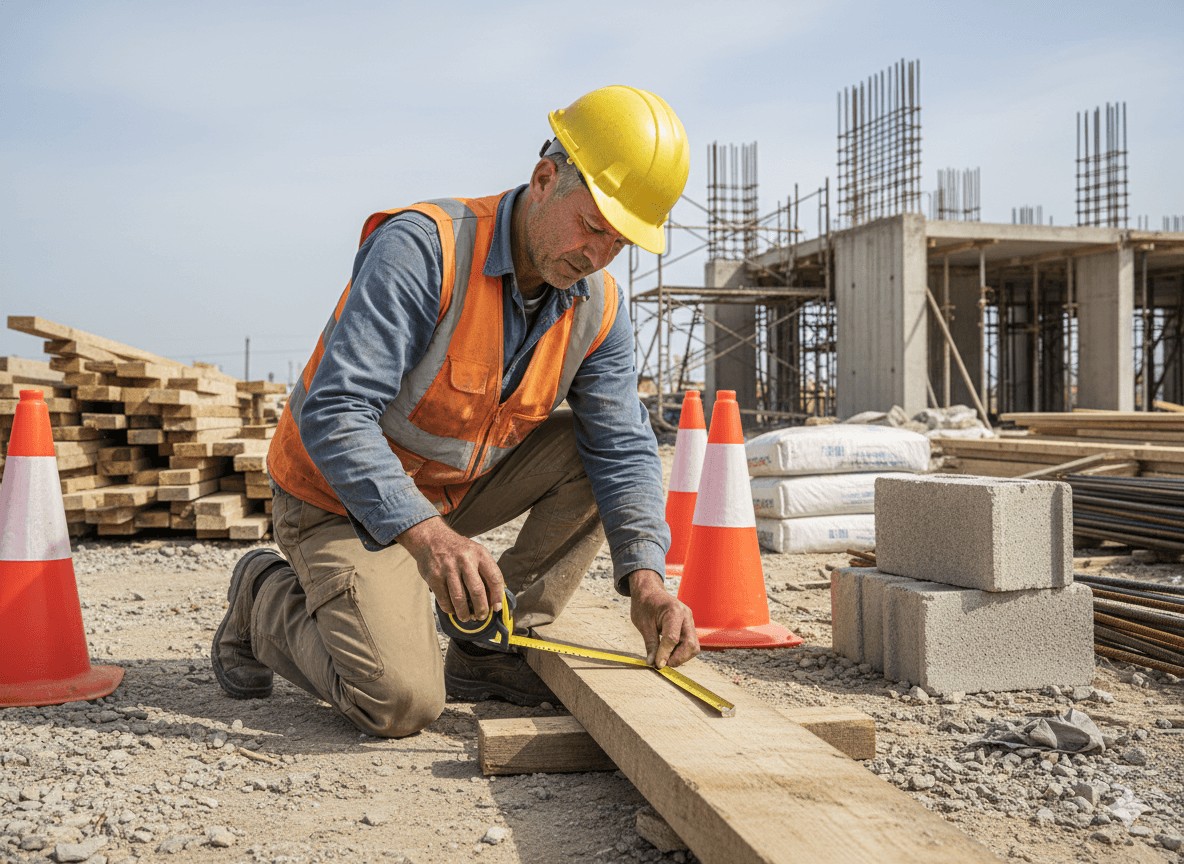 建設現場での作業風景