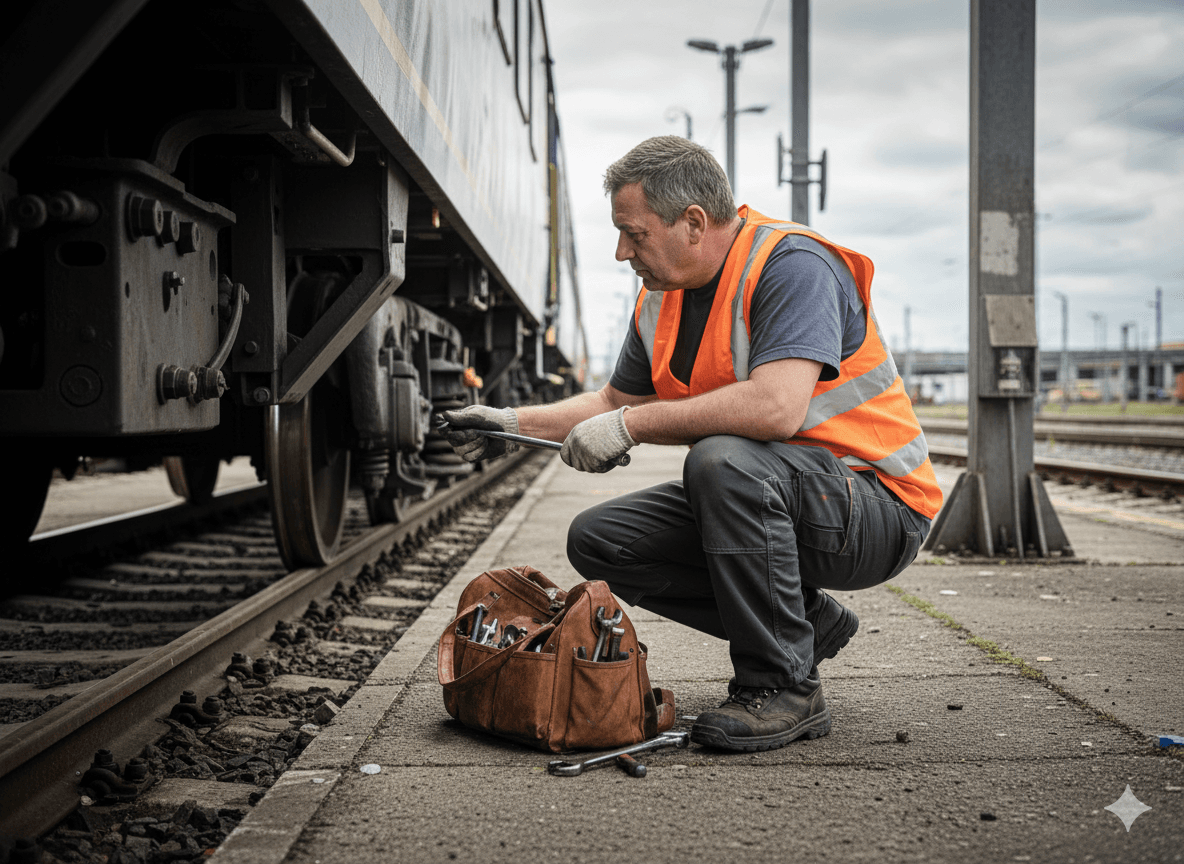 鉄道車両の整備作業